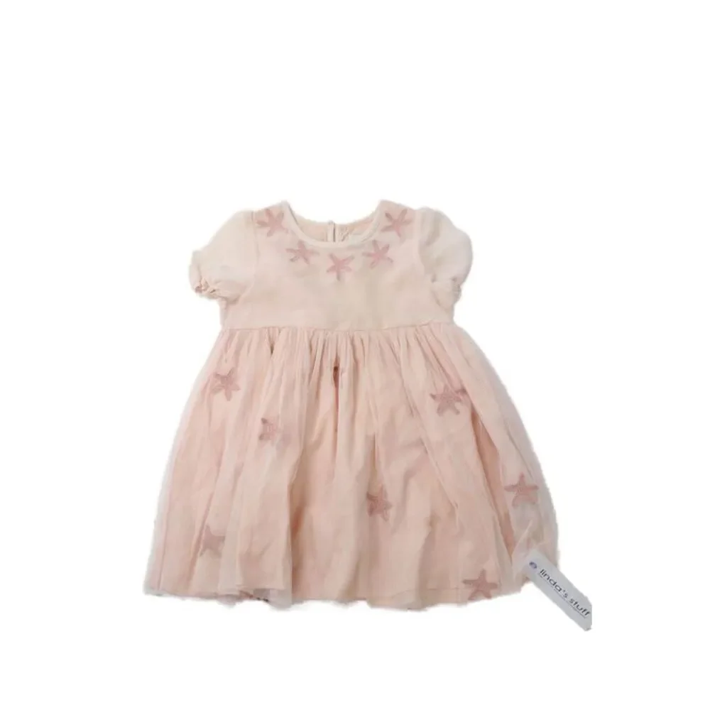 Stella McCartney Kids Childrens Girls Stars Print Dress Pink Size 36 Months